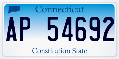 CT license plate AP54692
