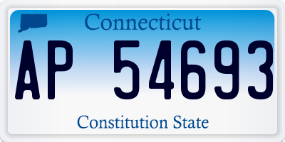 CT license plate AP54693
