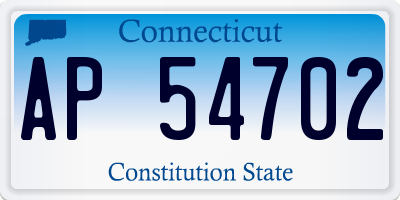 CT license plate AP54702