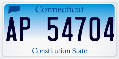 CT license plate AP54704