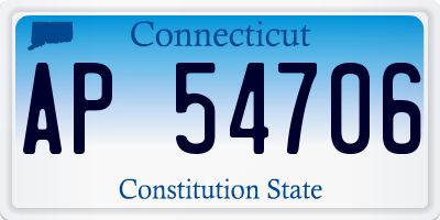 CT license plate AP54706