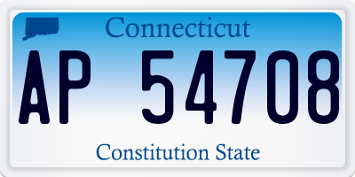 CT license plate AP54708