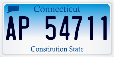 CT license plate AP54711