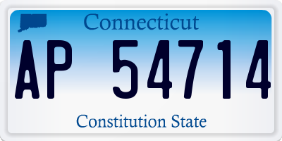 CT license plate AP54714