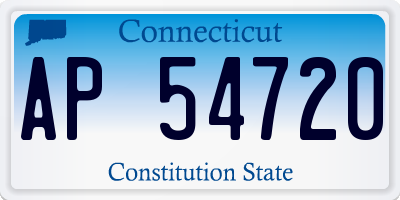 CT license plate AP54720