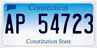 CT license plate AP54723