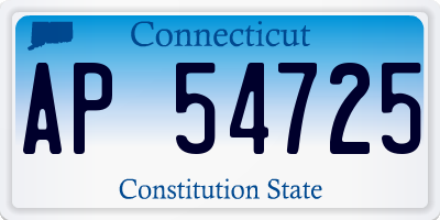 CT license plate AP54725