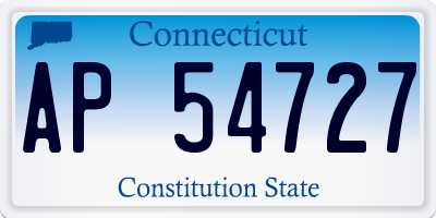 CT license plate AP54727