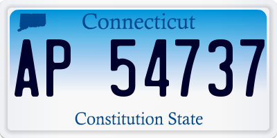 CT license plate AP54737
