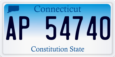 CT license plate AP54740