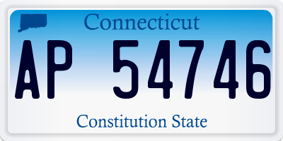 CT license plate AP54746