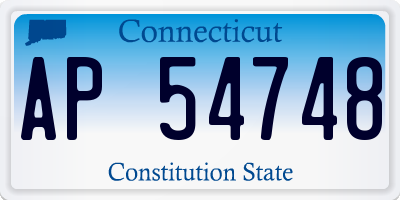 CT license plate AP54748
