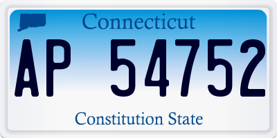 CT license plate AP54752