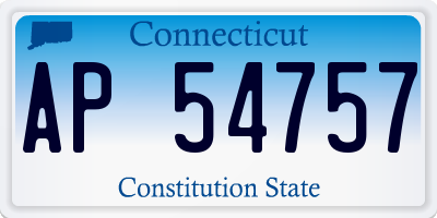 CT license plate AP54757