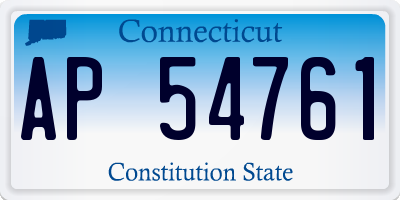 CT license plate AP54761