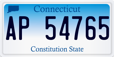 CT license plate AP54765