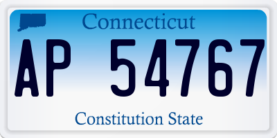CT license plate AP54767
