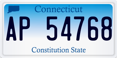CT license plate AP54768