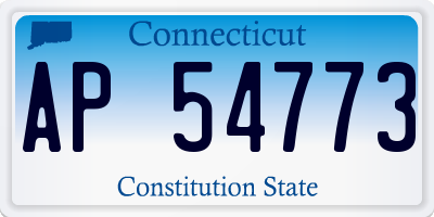 CT license plate AP54773