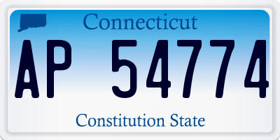CT license plate AP54774
