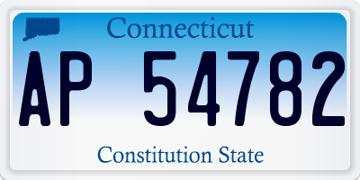 CT license plate AP54782