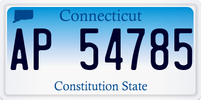 CT license plate AP54785