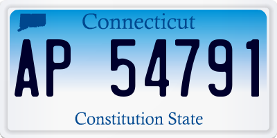 CT license plate AP54791