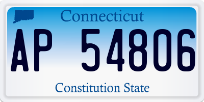 CT license plate AP54806