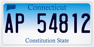 CT license plate AP54812