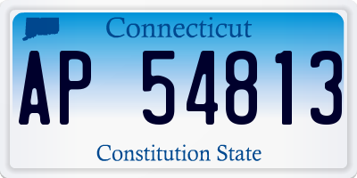 CT license plate AP54813