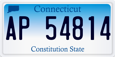 CT license plate AP54814