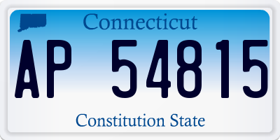 CT license plate AP54815