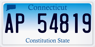 CT license plate AP54819