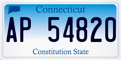 CT license plate AP54820