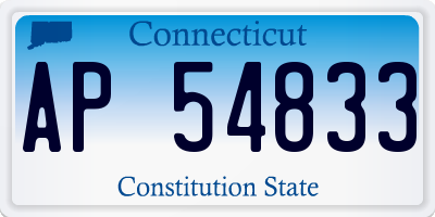 CT license plate AP54833
