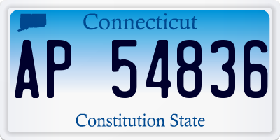 CT license plate AP54836