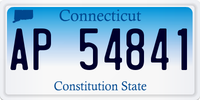 CT license plate AP54841