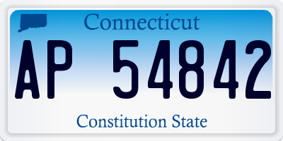 CT license plate AP54842