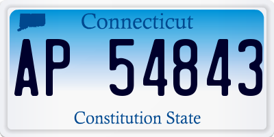 CT license plate AP54843