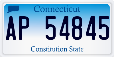 CT license plate AP54845