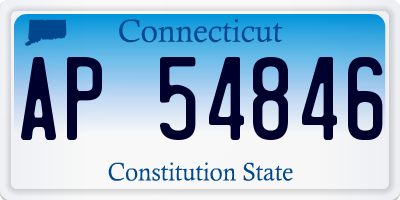 CT license plate AP54846