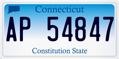 CT license plate AP54847