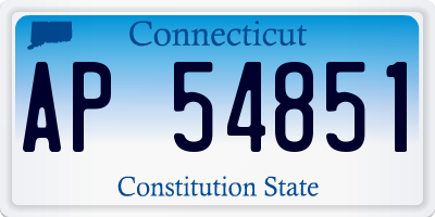 CT license plate AP54851