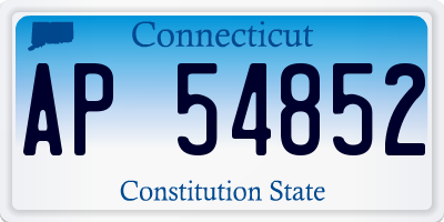 CT license plate AP54852