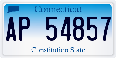 CT license plate AP54857