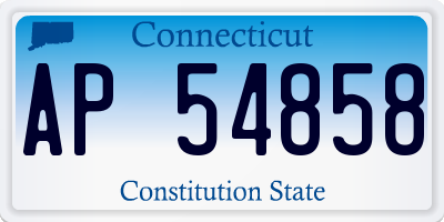 CT license plate AP54858