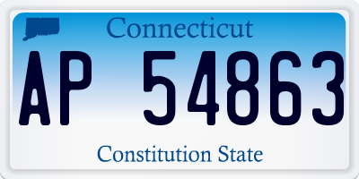 CT license plate AP54863