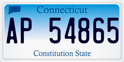 CT license plate AP54865