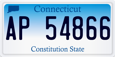 CT license plate AP54866
