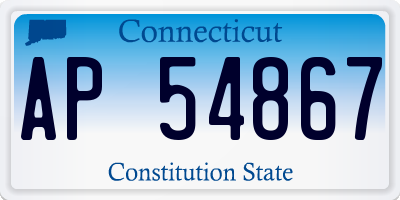 CT license plate AP54867